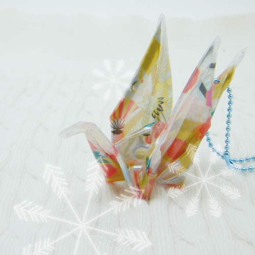 反射折り鶴(千代紙)｜交通安全・防犯・防災グッズならサンエス技研株式会社