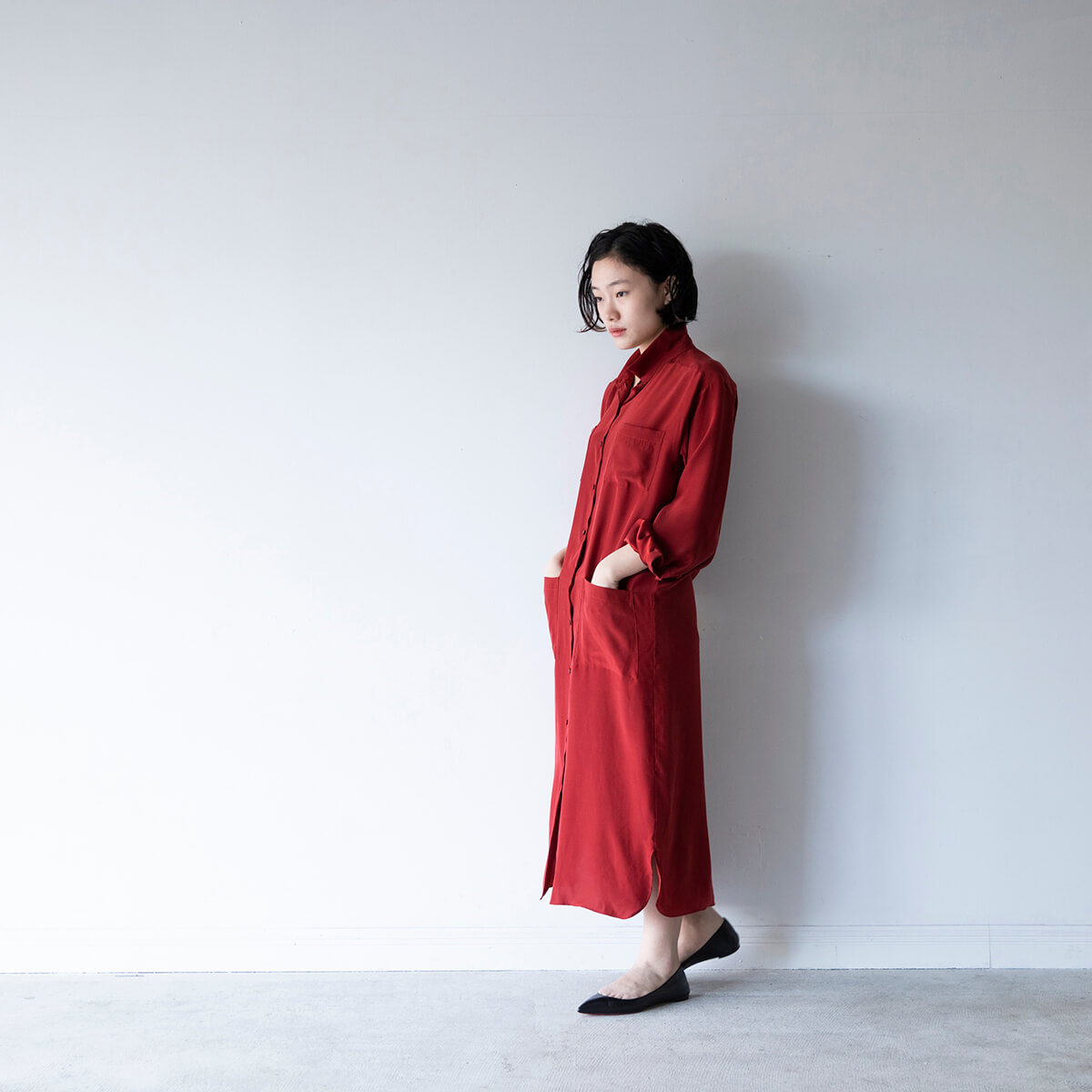 シルクシャツドレス - SAQUI - weeksdays