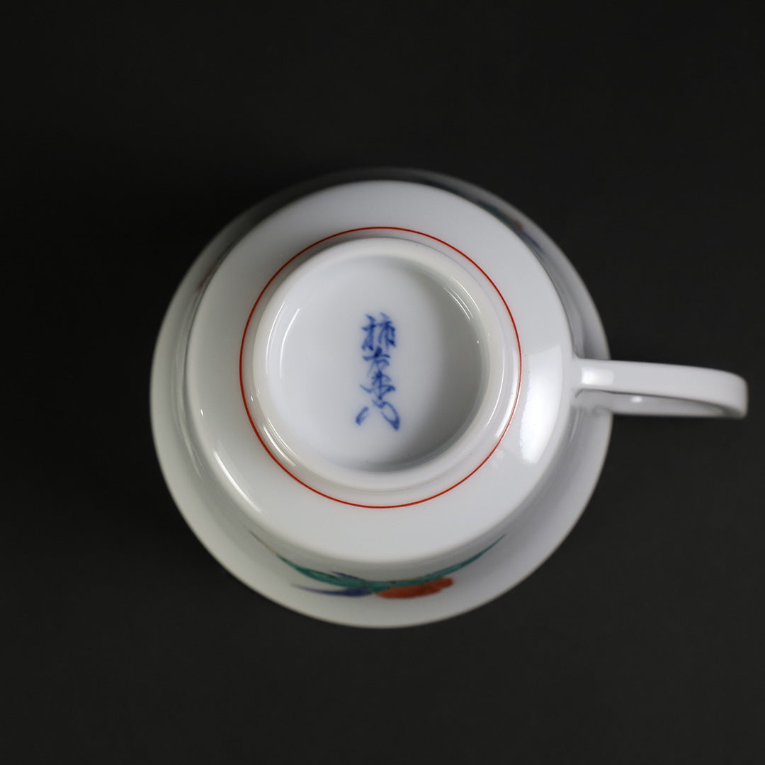 柿右衛門窯 錦椿文珈琲碗 – ギャラリー一番館オンラインショップ