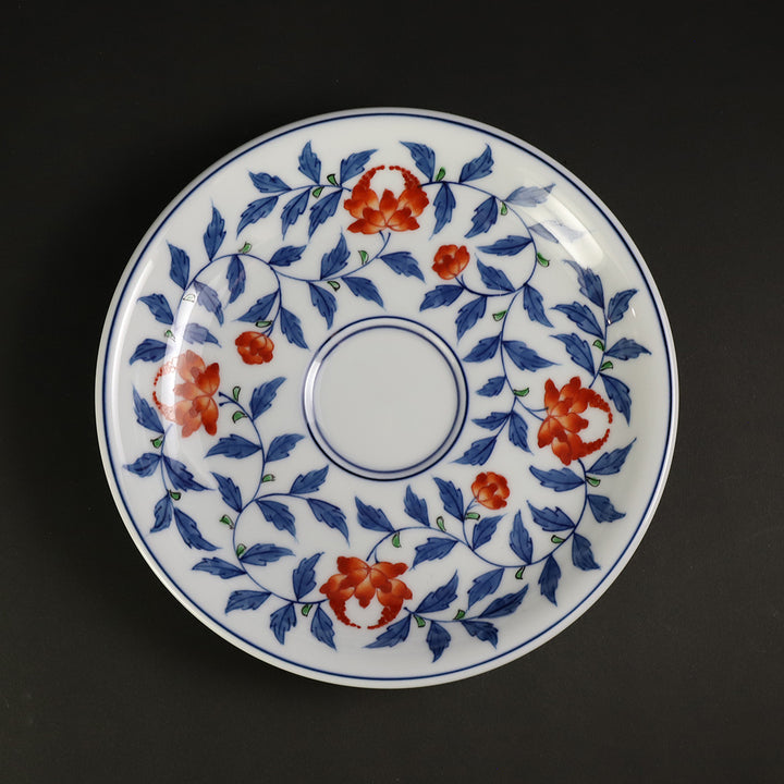 源右衛門窯 染錦花唐草碗皿 – ギャラリー一番館オンラインショップ