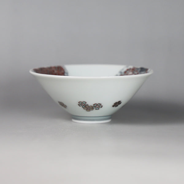 十四代今泉今右衛門 作 色絵墨色墨はじき草花文盃 – ギャラリー一番館