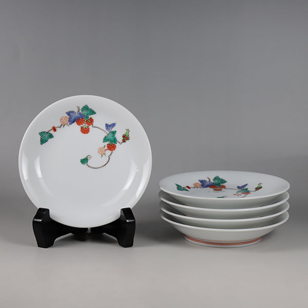 柿右衛門窯 錦苺文皿（五客組） – ギャラリー一番館オンラインショップ