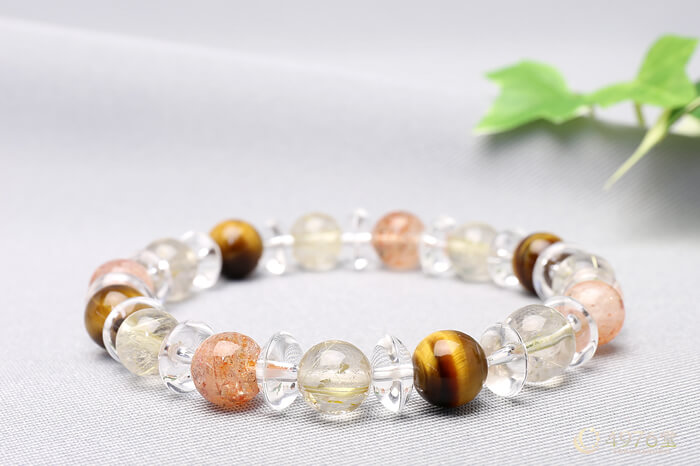 タイガーアイ・ルチルクォーツ・サンストーン ブレスレット ｜ 天然石