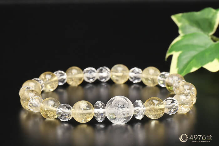 シトリン・青龍水晶 ブレスレット ｜ 天然石通販の4976堂