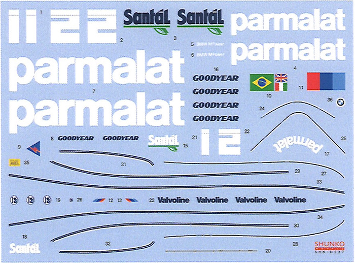 SHUNKO 1/20 ブラバム BT50 1982 デカールセット タミヤ対応