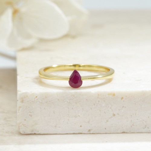 ルビーティアドロップリング R231226-1（4週間発送） | リング