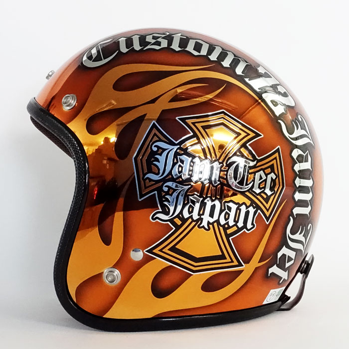 IP-1004 Newクロス メッキベース オレンジ | ジェットヘルメット