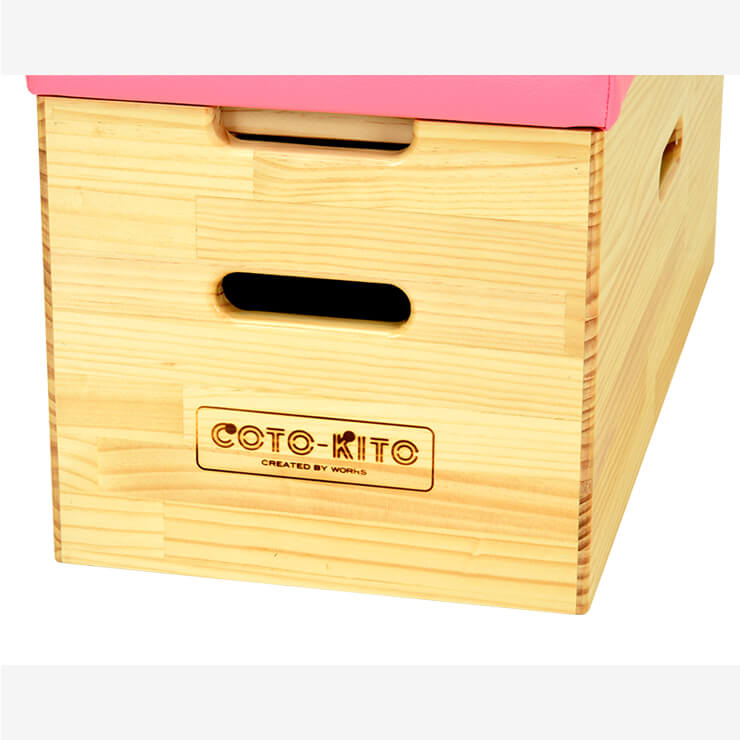 スツール(収納付／M)｜木製キッズコーナー、木製子供家具・キッズ椅子