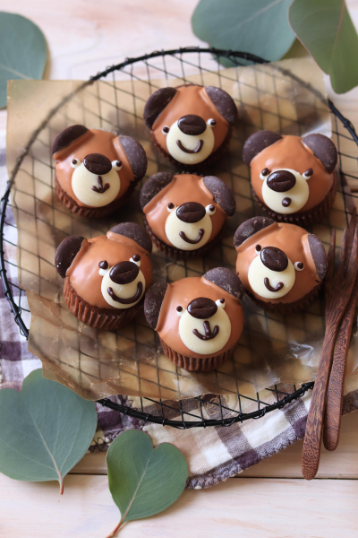 くまチョコカップケーキ | レシピ・作り方 | 【cotta＊コッタ】