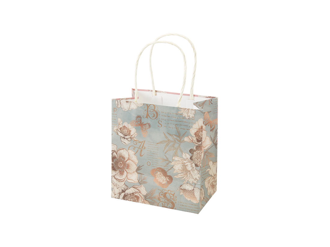 手提げ紙袋 ヴィンテージ花柄紙袋 | 柄付きのギフト箱(組み立て式