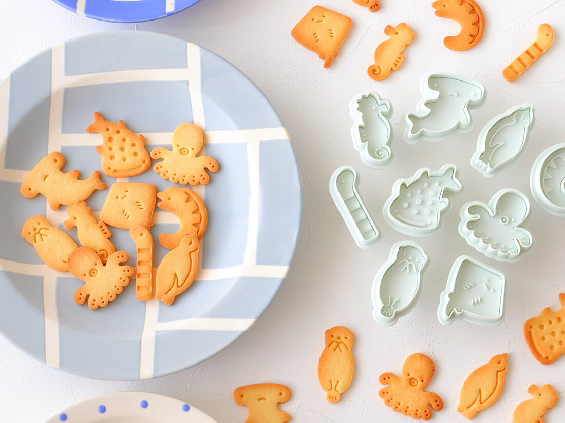 cotta 海クッキー型(ペンギン・タコ・エイ) | cottaオリジナルの
