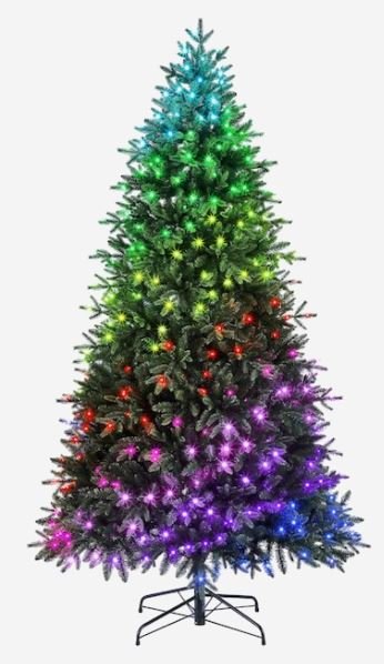 スマートライト付きLEDツリークリスマス用2,1m-きらきら-660個のRGB+BT
