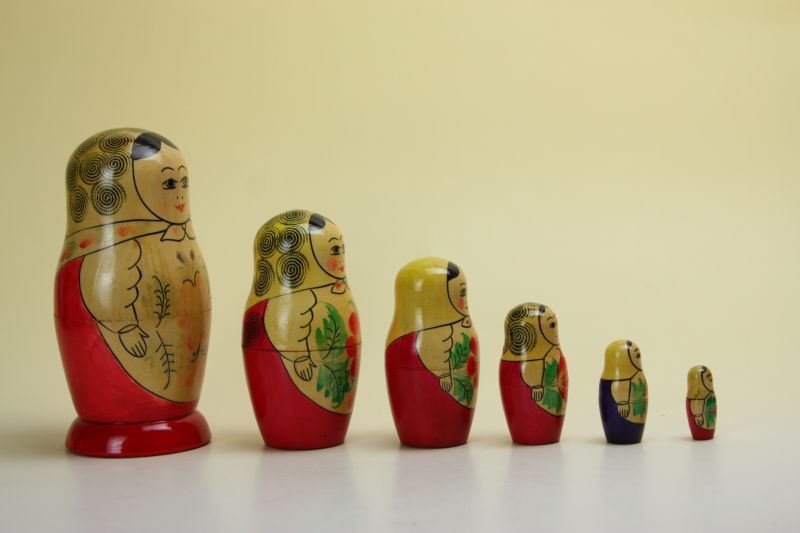 アンティーク 木のものオブジェ マトリョーシカ 北欧雑貨と北欧食器の