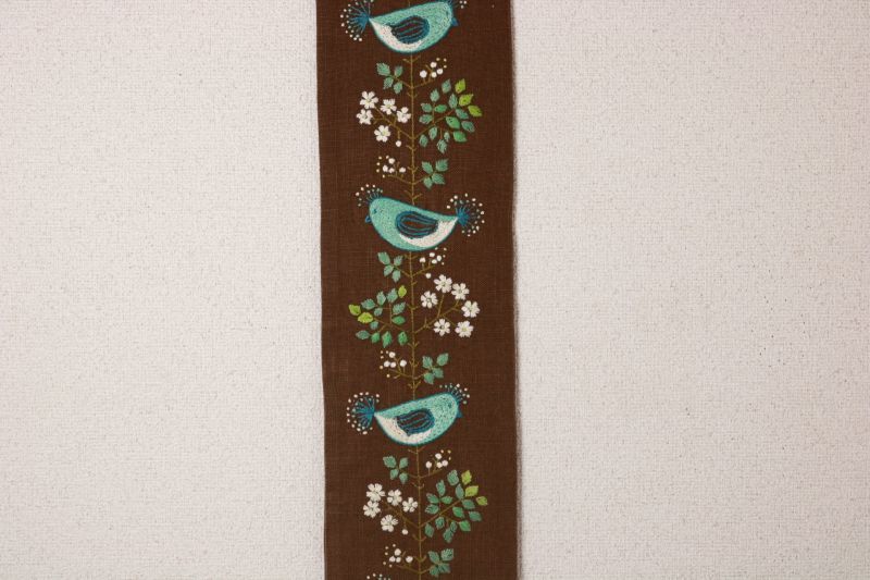 北欧刺繍 タペストリー/鳥 北欧雑貨と北欧手工芸coco varie