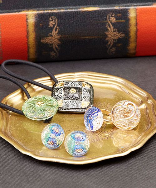 フラワチェコガラスヘアゴム(BLUE): 『欧州航路』