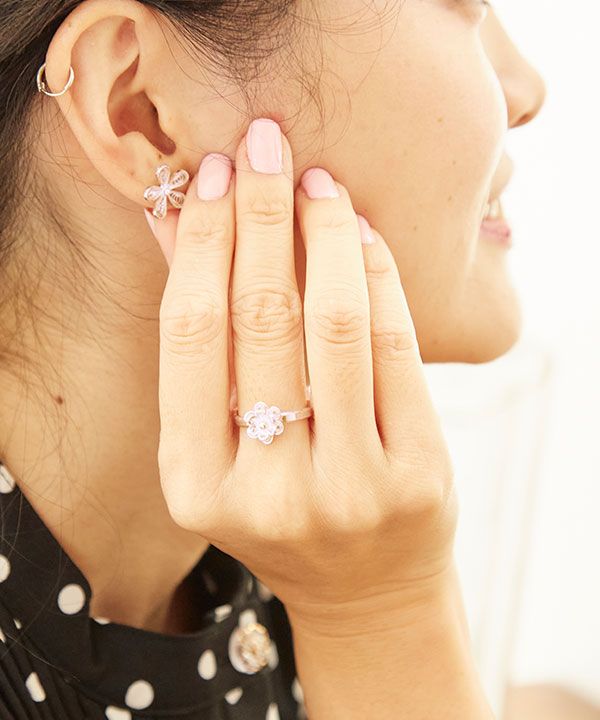 シルバー925】オープンフラワーピアス（Made inマルタ島）(1VARIATION