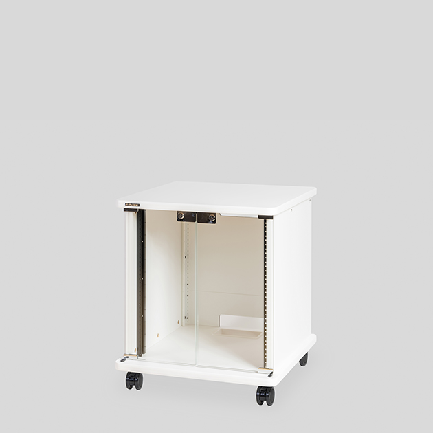 12U 木製AVワゴン（組立式・扉付き）｜CWXK-12｜カナレ電気