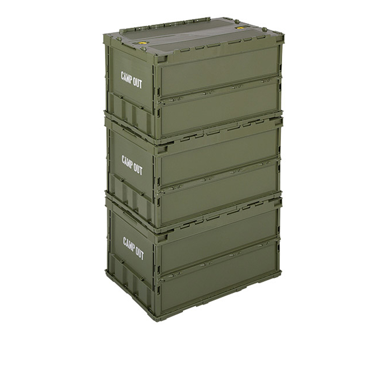キャンプアウト FDコンテナ50（オリーブ） - アウトドア・キャンプ用品