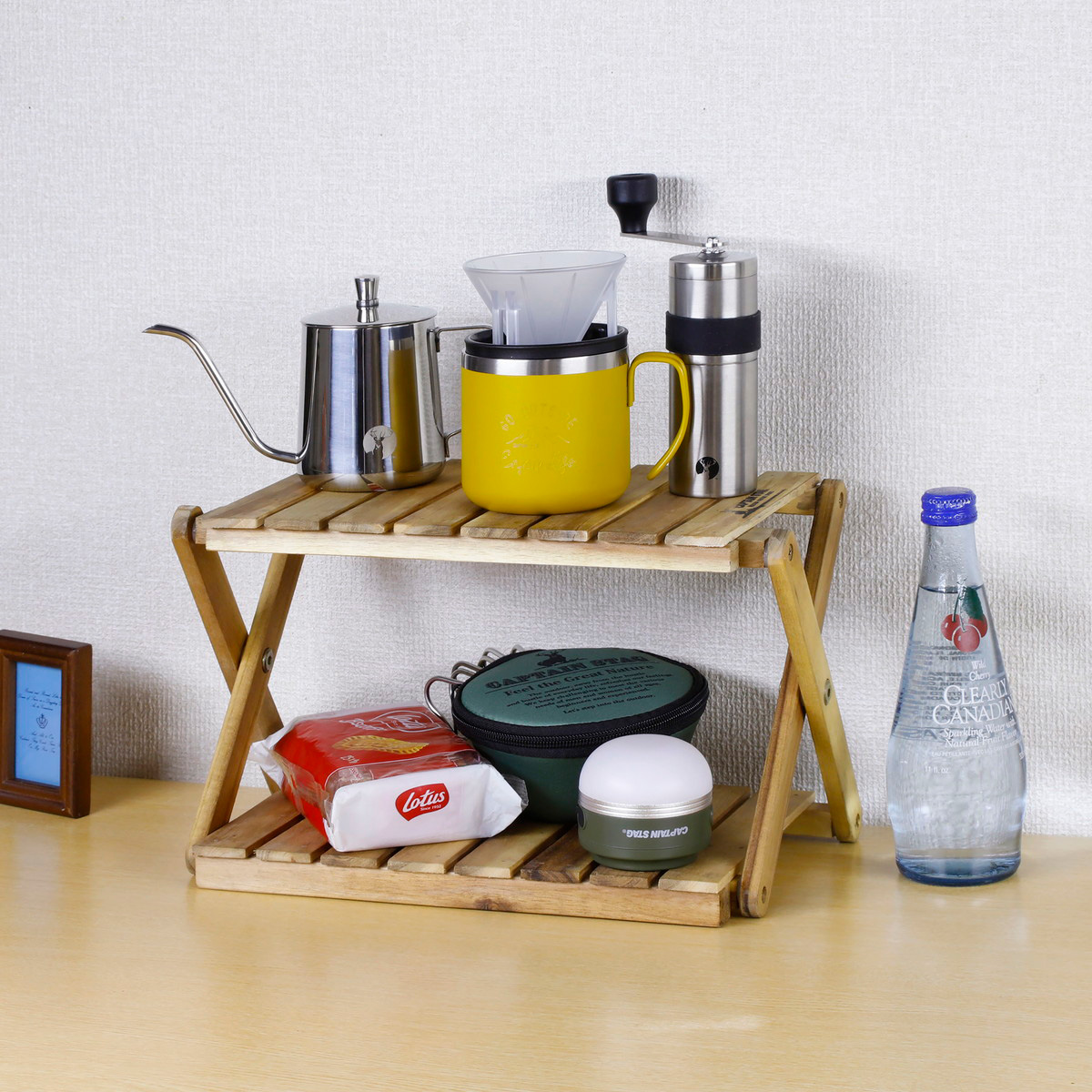 CSクラシックス 木製2段MOVEラック＜ミニ＞ - アウトドア・キャンプ