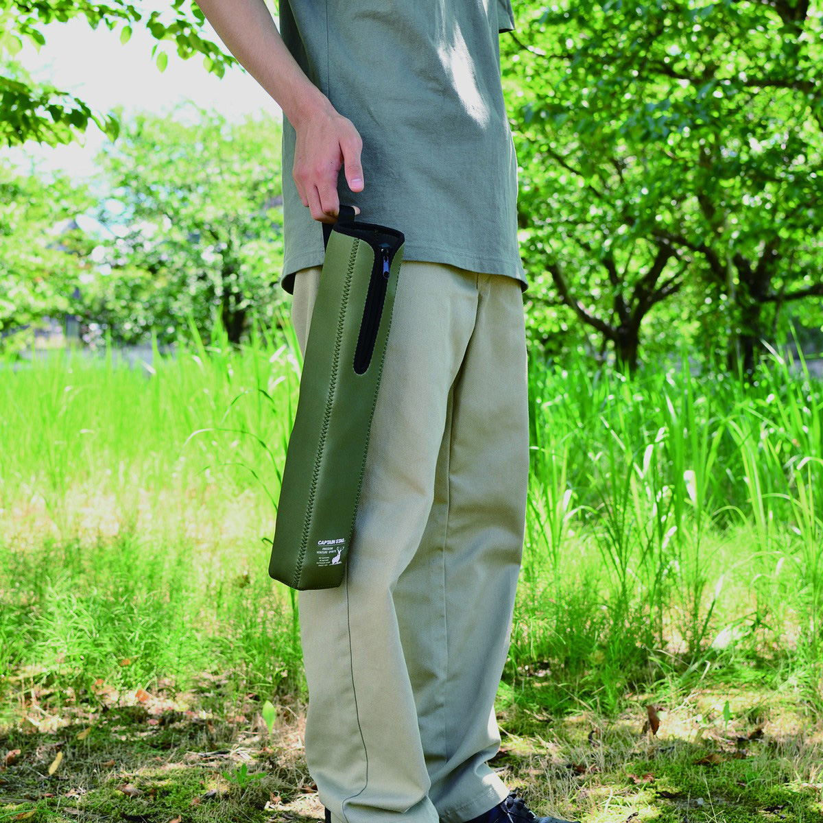 アルミロールテーブル〈コンパクト〉用ソフト収納カバー（オリーブ