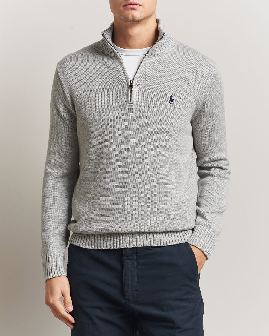 Polo Ralph Lauren Cotton Pullover Half Zip Andover Heather at