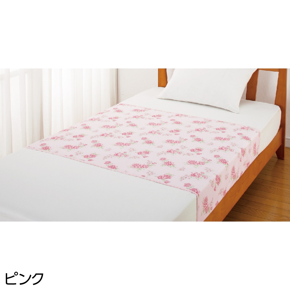ケアファッションオンライン花柄プリント防水シーツ(大)(145×90cm