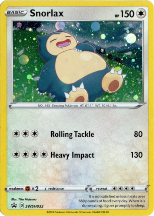 カビゴン 海外版 英語版 ホロ プロモ Snorlax - SWSH032 - 海外限定