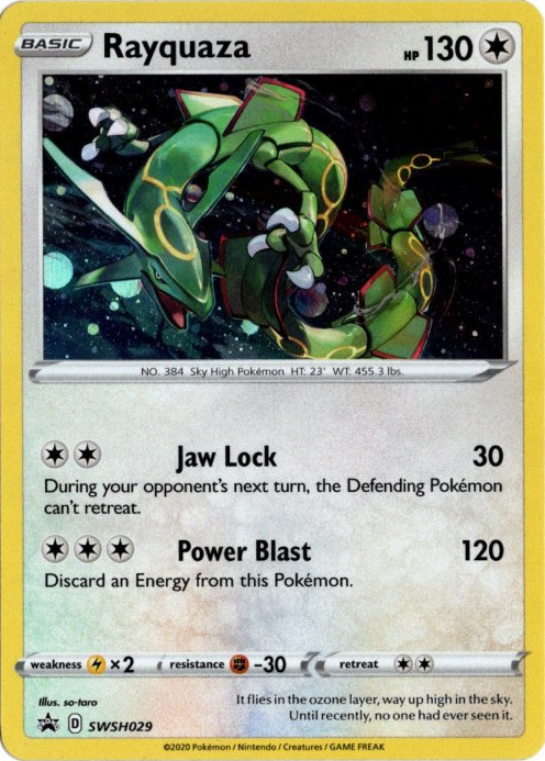 レックウザ 海外版 英語版 ホロ プロモ Rayquaza - SWSH029 -【Card