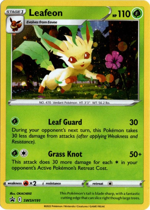 リーフィア 海外版 英語版 ホロ プロモ Leafeon - SWSH191 -【Card