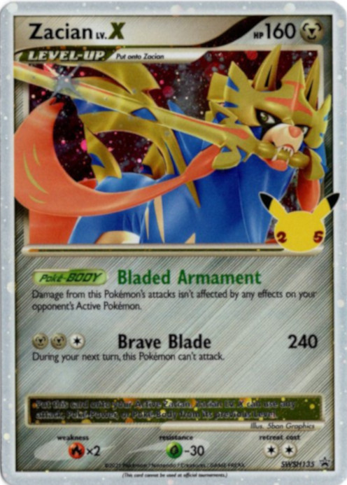 ザシアンLV.X 海外版 英語版 25th プロモ Zacian LV.X - SWSH135