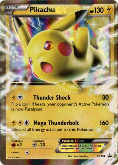 ピカチュウEX 海外版 英語版 プロモ Pikachu EX - XY174 - 海外限定