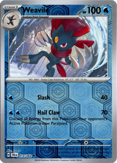 マニューラ 海外版 英語版 リバホロ Weavile - 014/064 -【Card Chicken】