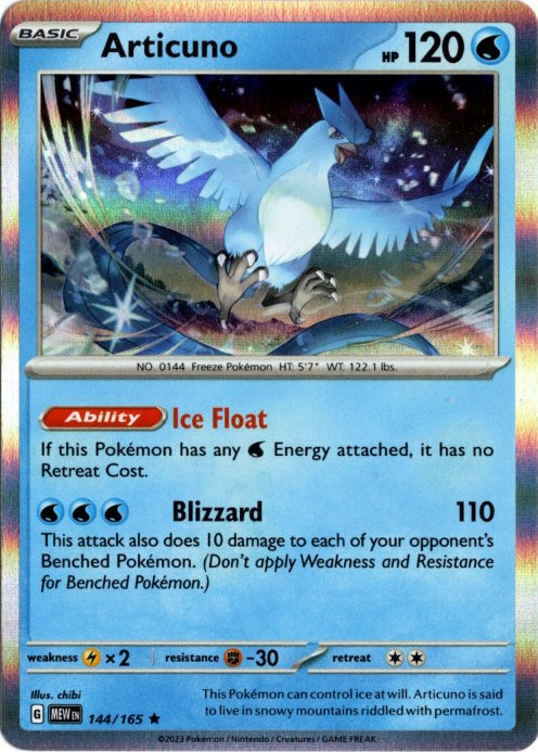 フリーザー 海外版 英語版 Articuno - 144/165 -【Card Chicken】