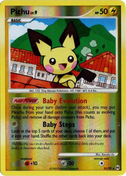 ピチュー 海外版 英語版 リバホロ Pichu - 25/99 -【Card Chicken】
