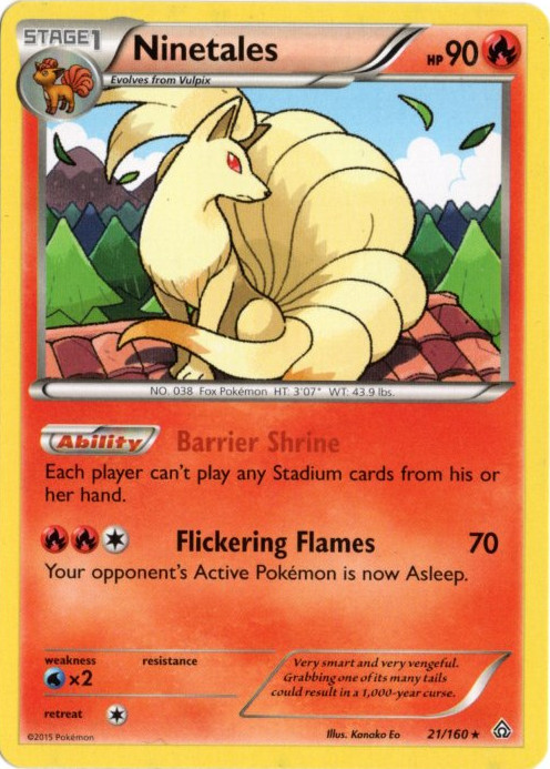 キュウコン 海外版 英語版 Ninetales - 21/160 -【Card Chicken】