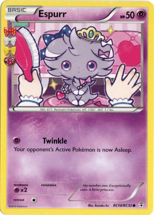 ニャスパー ポケキュン 海外版 英語版 Espurr - RC14/RC32 -【Card