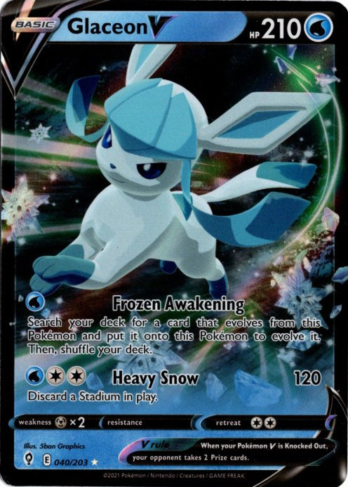 グレイシアV 海外版 英語版 Glaceon V - 040/203 -【Card Chicken】