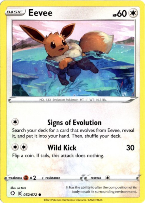 イーブイ 海外版 英語版 Eevee - 052/072 -【Card Chicken】