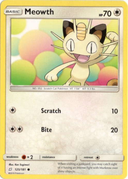 ニャース 海外版 英語版 Meowth - 125/181 -【Card Chicken】