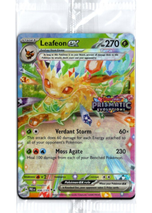 リーフィアex 海外版 英語版 Prismatic Evolutions ロゴ プロモ