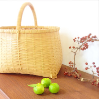 清水貴之さんの竹細工の籠。