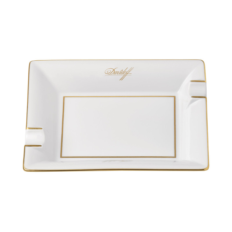 Davidoff Porcelain Ashtray - White and Gold