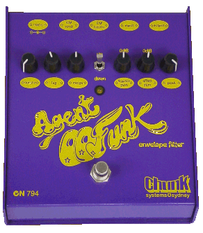 Chunk Systems bass effects: Agent 00Funk envelope filter effect pedal