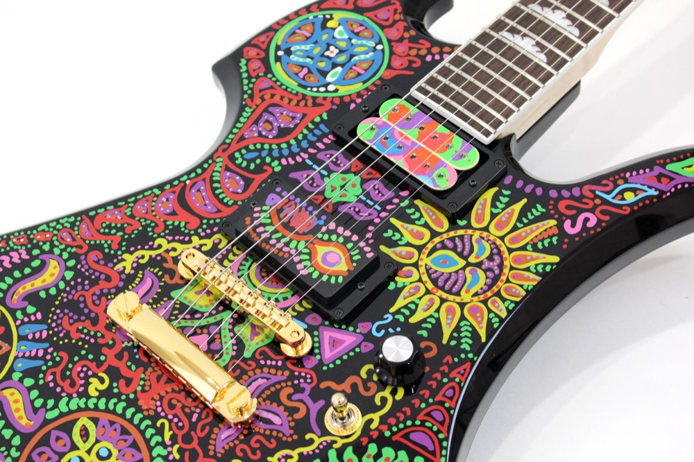 BURNY MG-165X hideモデルサイケデリックペイント エレキギター