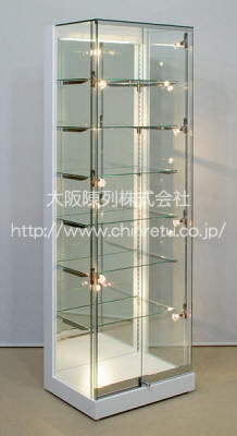 ハロゲンスポットライト付きショーケース｜照明付きコレクションケース
