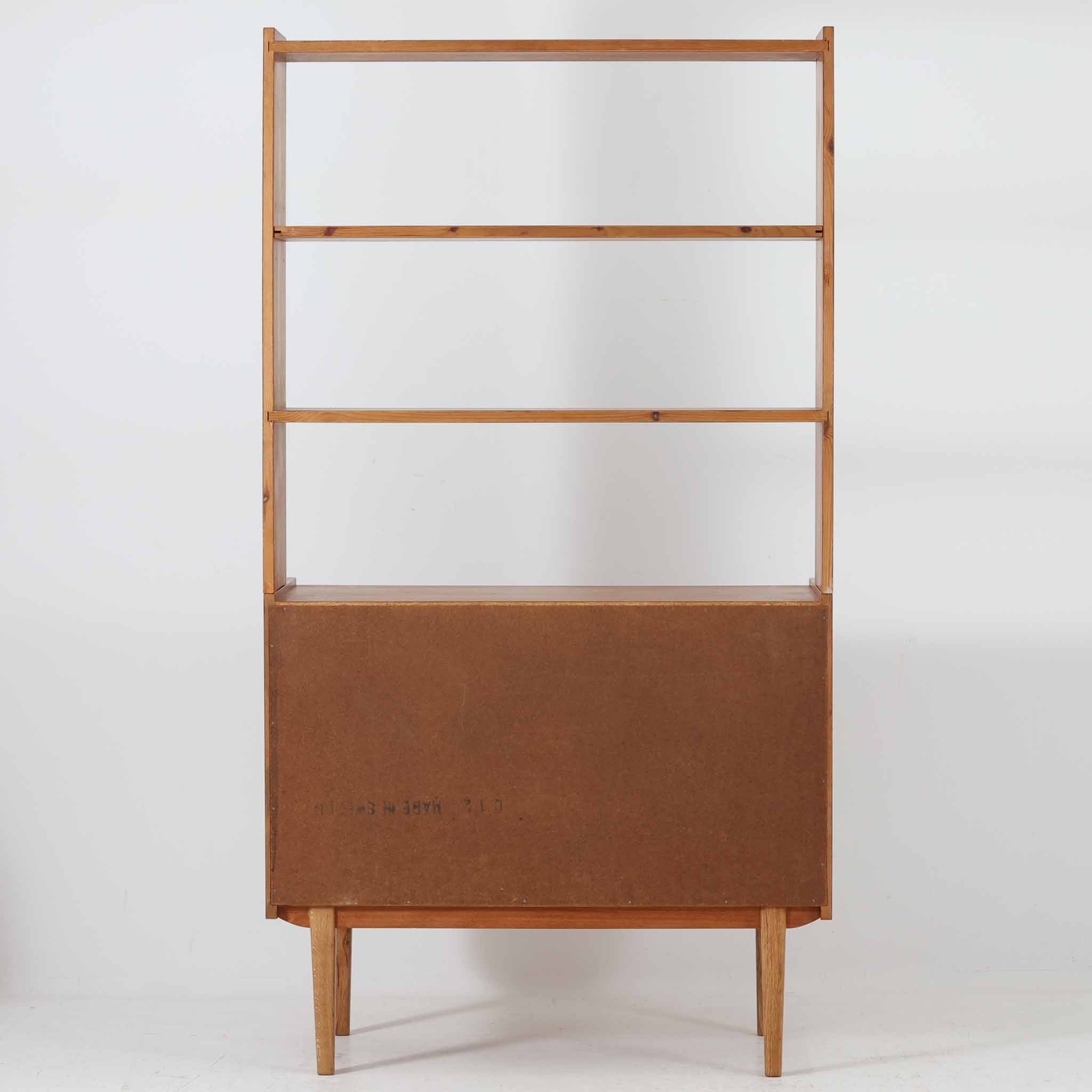 オープンシェルフ チーク×オーク 幅85cm スウェーデン製 北欧