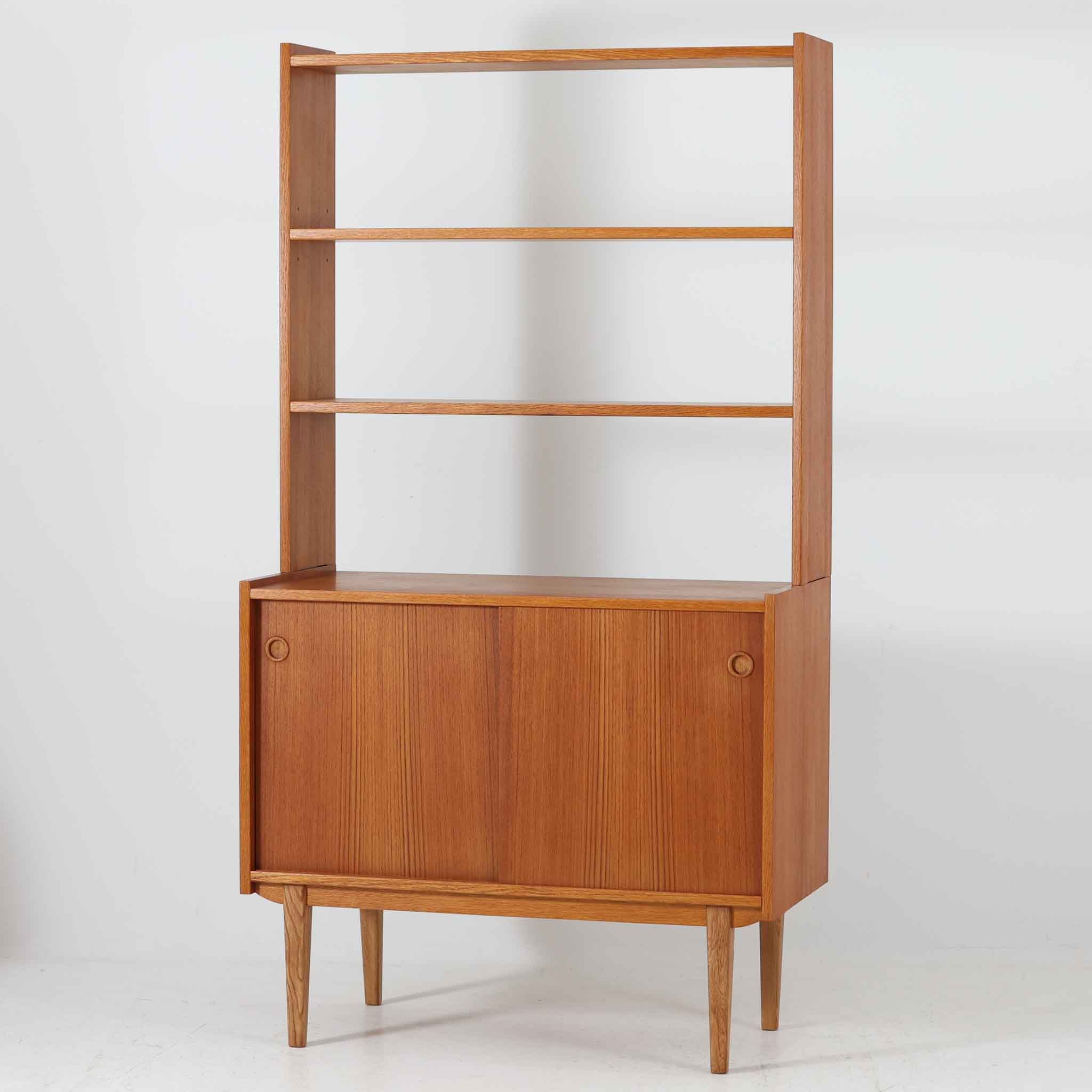 オープンシェルフ チーク×オーク 幅85cm スウェーデン製 北欧