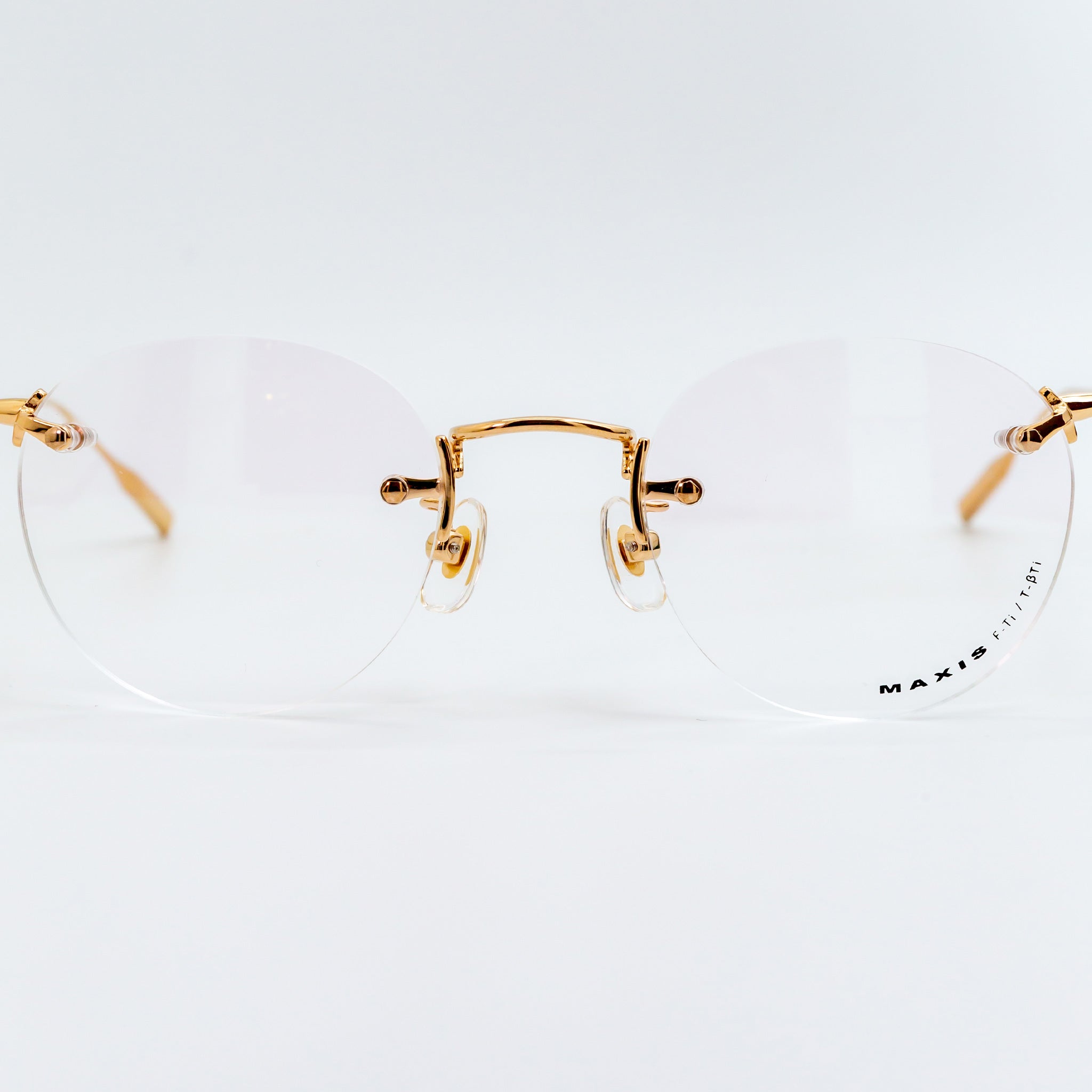 MAXIS MXU219-OG オレンジゴールド ボストン型メガネ | 国産βチタン