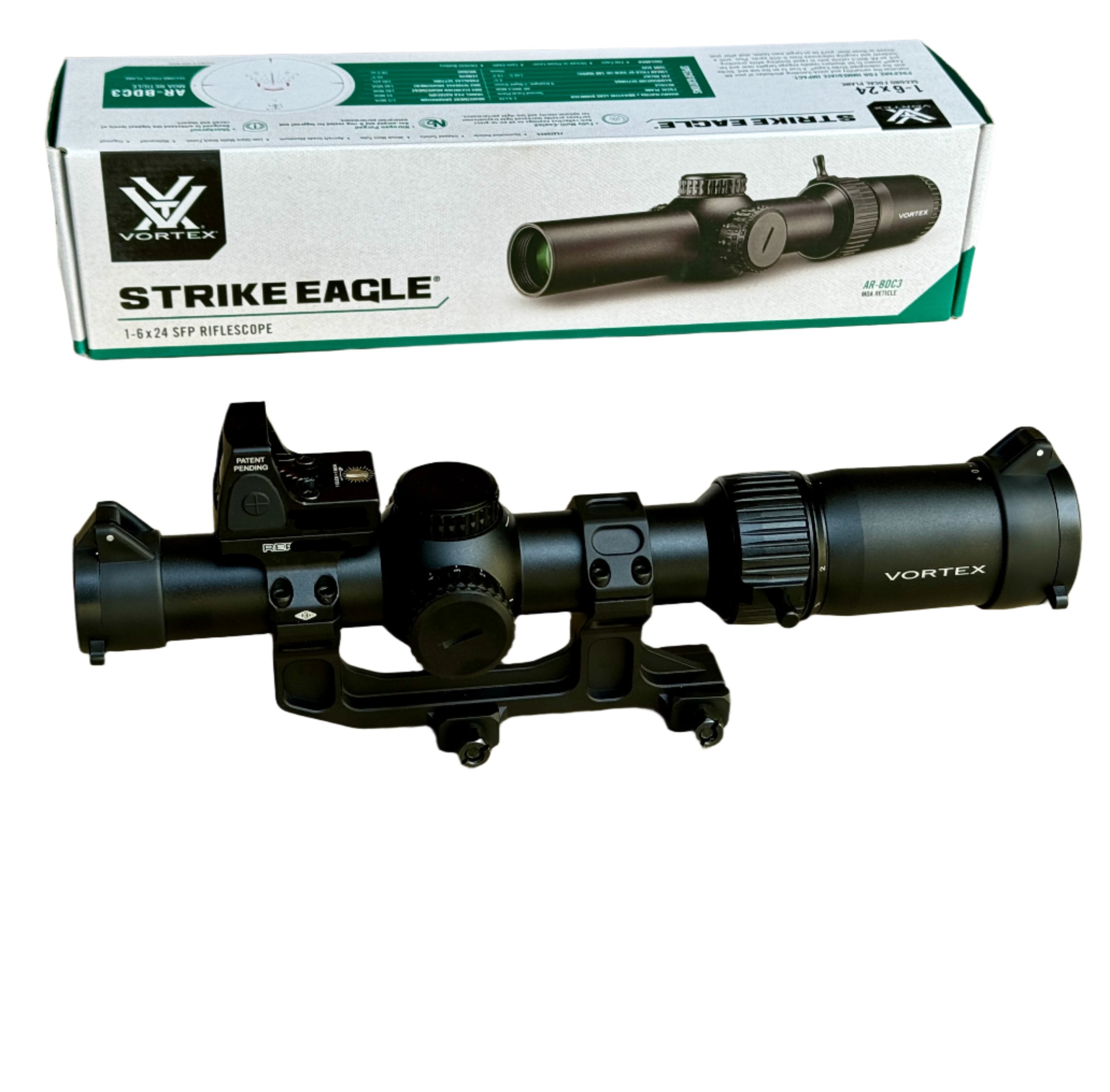 Vortex Strike Eagle 1-6 SFP LPVO with Mount and Piggyback Red Dot