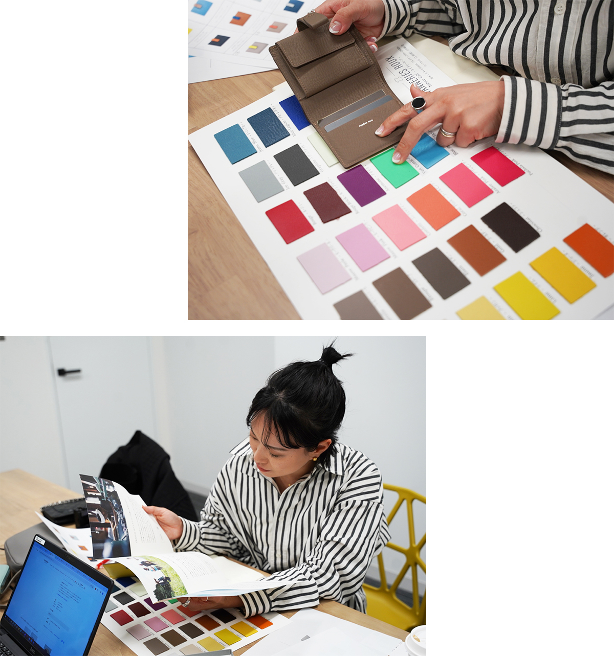 特集】 石岡真実×Atelier nuu 大人が持ちたい 「バイカラー財布